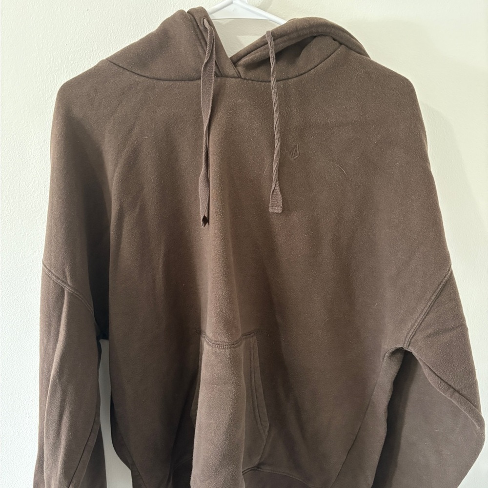Volcom Brown Sweatshirt Relaxed Fit Hoodie